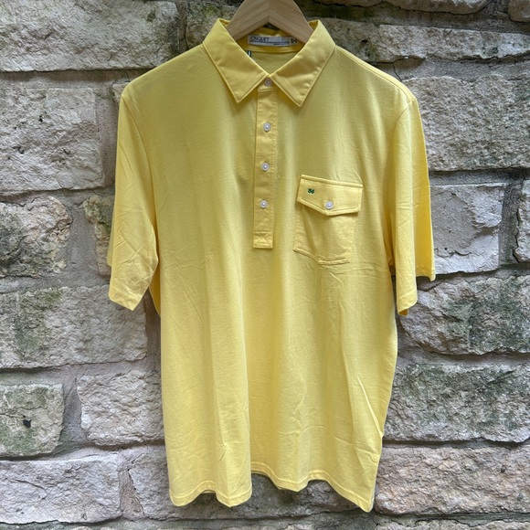 Criquet Golf Polo in Yellow in size Large Limited Edition 86 Masters (NWT) - Picture 1 of 6